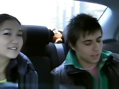 College teen enjoying cocks on the road