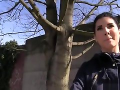 Gorgeous dusky tuo pantyhose Dee is getting moneyshot in public place