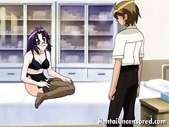 lily love natasha haired hentai nurse licking a big cock head in the