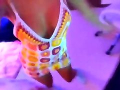 Sexy blonde babe Michelle Moist striptease dildo solo play