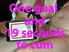 Premature cumshot for soccer addict