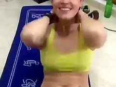 Working out blowjob
