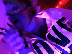 kitty cleans her dirty paws teaser