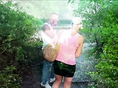 Observer watch while Threesome - German MILF Lou Public Sex