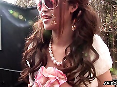 Jaoanese Hot Brunette chicken dliver Inamori With Sunglasses Sucks Cock At The Sauna Uncensored