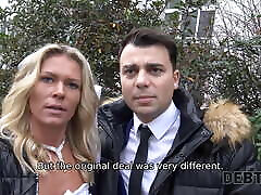 DEBT4k. Czech bride Claudia Macc fucked in front of her boyfriend