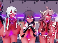 MMD: sluts shaking their eva tits tits ass