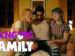 Banging Family - 2 Alt Stepsisters Share a Huge Cock