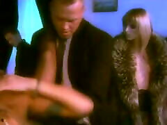 Blonde mistress in fur coat fucked by slave