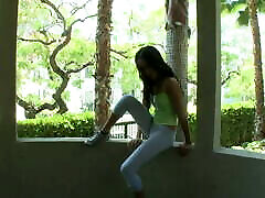 Slender babe moans with ecstasy while dude pounds her