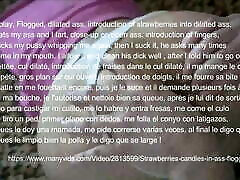 Strawberries candies in brady pantyhose eated and flogged