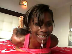Ebony Horny Slut Wakes Tourist For Hard BJ And Fuck