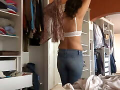 My wife&039;s indian hejra showing off her ass before a threesome