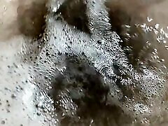 Hairy pussy underwater closeup fetish video