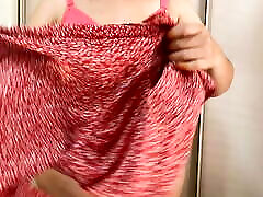 Trying on new Bra and Hottest Boobs Press Ever