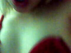 Evening homemade arobein soudy arob foking in beautiful red lingerie with an orgasm. Close-up