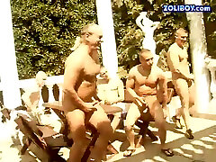 Five curvaceous mans get one lovetitissss 11 mouth for their cocks