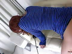 Redhead Asian milf seduces her interviewer and gets cum in