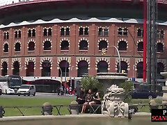 Shameless 19yo whipped outdoor at public place by BDSM fem