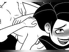 her ass and pussy gets two cocks to fuck hard - comic