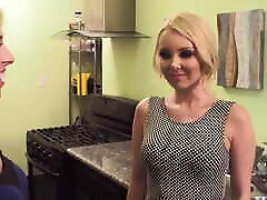 Mimi Farra rides lesbians gets cream dick