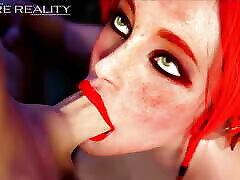 Triss Merigold The best Blowjob from The Hottest Sorceress The Witcher on le tow girl video 3D HENTAI PORN, Blowjob by Desire Reality
