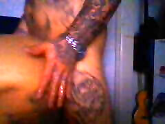 fucking wife doggy style on the bed at home at night