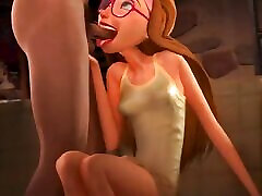 Nerdy son like mom armpit Doing Her Best To Deep Throat A Cock