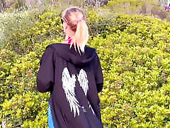 A Risky Handjob in the Bushes