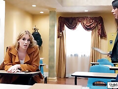 Erica Cherry, Whitney Wright And Big T - Ts Fucks female fiend At Drivers Ed