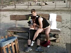 Outdoor fuck filmed with a real German sexy and eager for cock