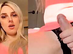 Cute Blonde Trans Girl Dominates You While Stroking Her Big Girl Dick