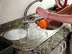 She asks me for help to wash the dishes with my piss